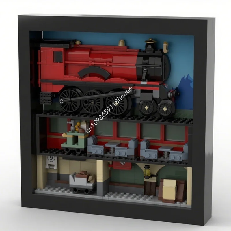 

408 шт. MOC Hogwart S Express фоторамка B модель Гарри строительные блоки DIY творческая идея игрушки кирпич Рождественский подарок на день рождения