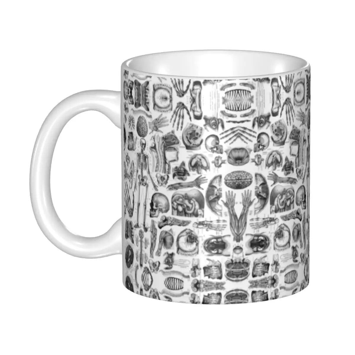 

Human Anatomy White Print Mug Funny Ceramic Coffee Cups Tea Mugs Milk Cup Drinkware Gifts for Woman Man