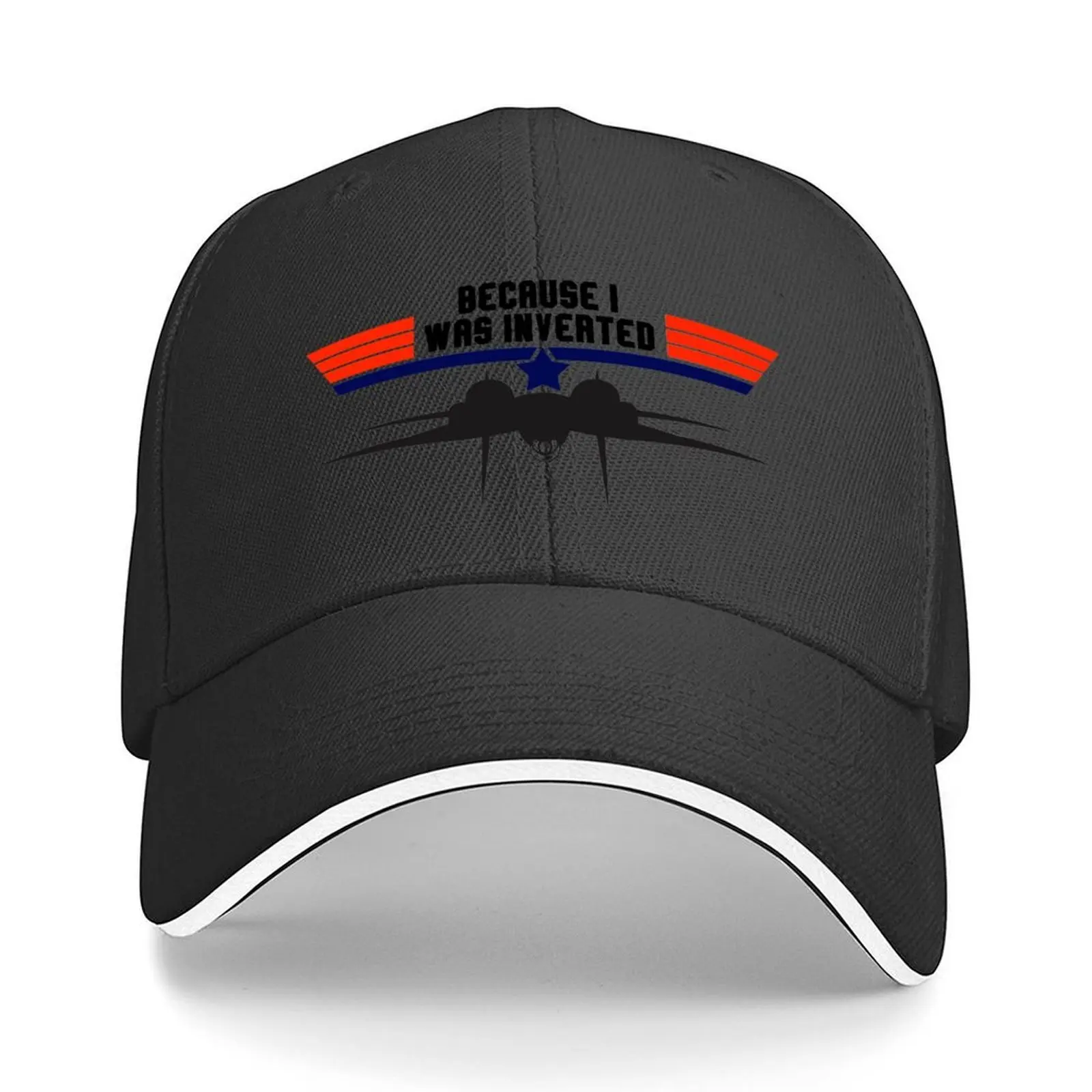 

Top Gun Because I was Inverted Baseball Cap Vintage luxury caps Trucker Cap tactical cap Women Men's