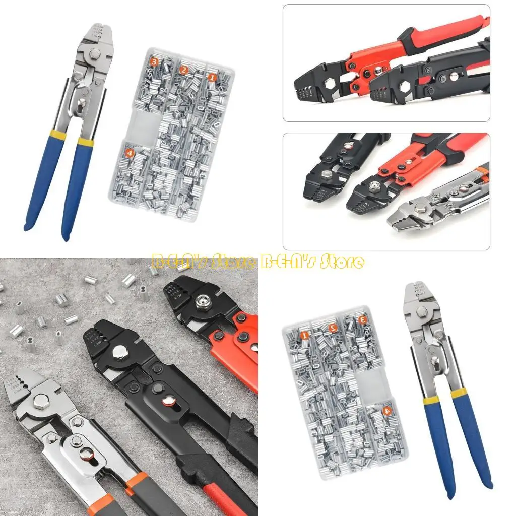 Y1AD Profession Up to 2.2mm Wire Rope Crimping Tool Wire Rope Swager Crimpers Fishing Line Crimping Tool with Aluminum Sleeve