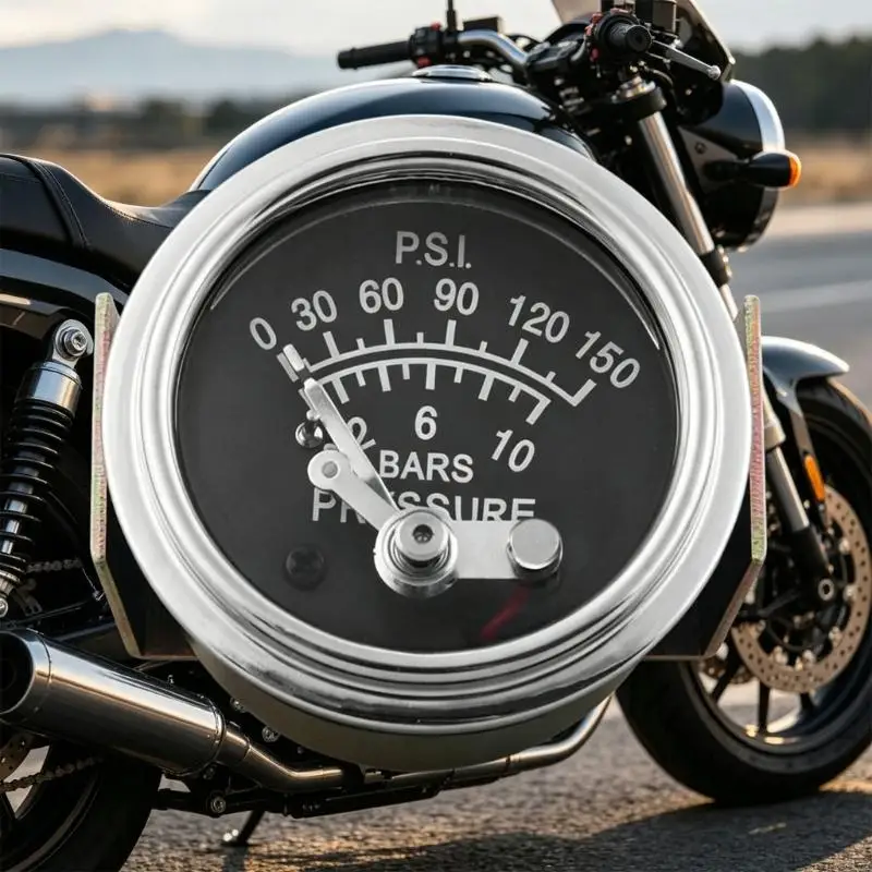2 Inch Vehicle Oil Pressure With Night Light And Sturdy Construction Metal