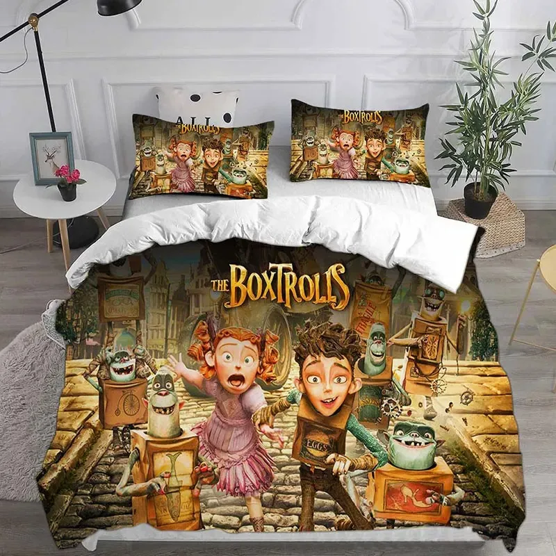 The Boxtrolls Bedding Sets Comforter Quilt Bed Cover Duvet Cover Pillow Case 2-3 Pieces Sets Bedroom Decoration Home Supplies