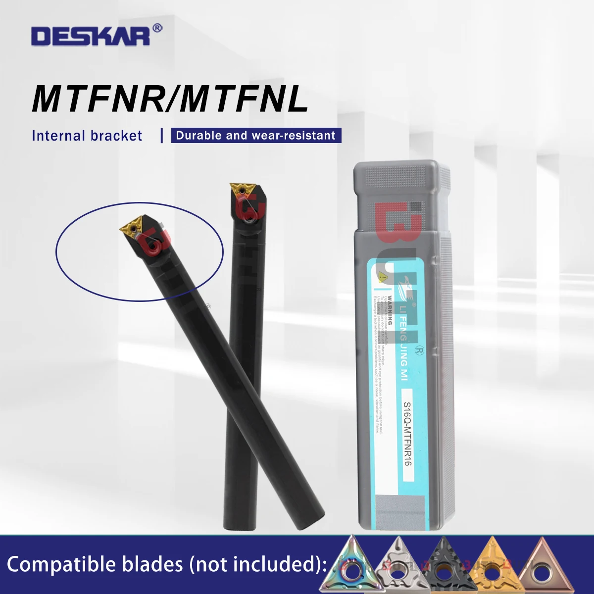 

S16Q/S20R/S25S-MTFNR/L16 DESKAR 100% Original CNC Lathe Turning Inner Tools Holder Suitable Sfor TNMG Turning Blades Boring Bars