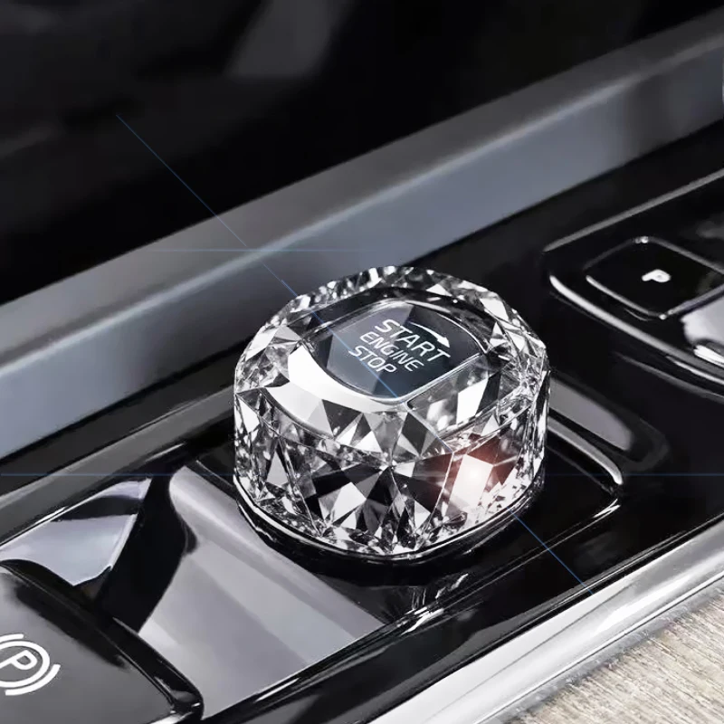 Crystal Start Stop & Volume Knob Protective Cover For Volvo S60 V60 S90 V90 XC60 XC90 Interior Trim Modification Parts