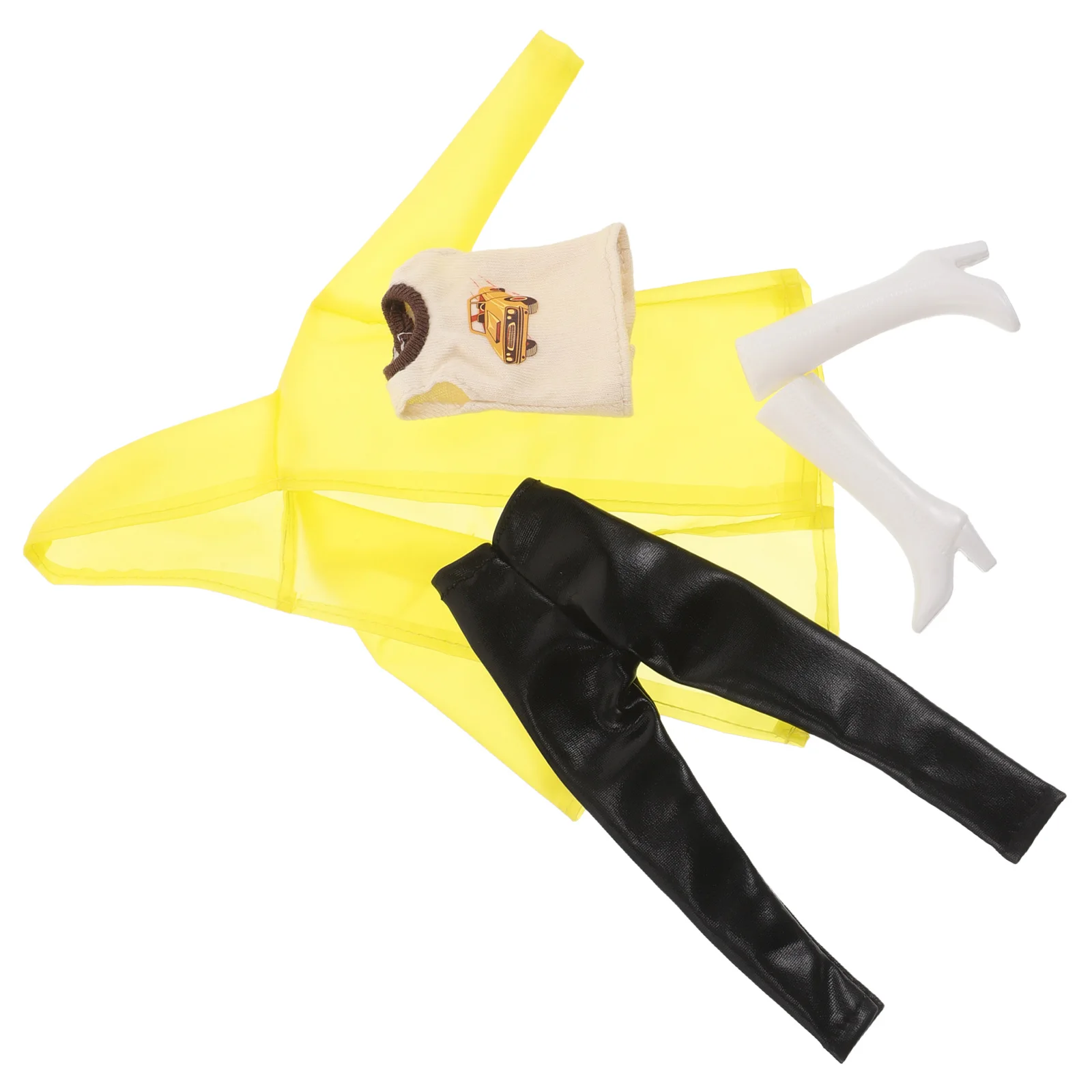 1세트 11인치 레인코트 세트 미니 우비 포초 봉제인형 야외 놀이 보호 내구성 의상 역할놀이