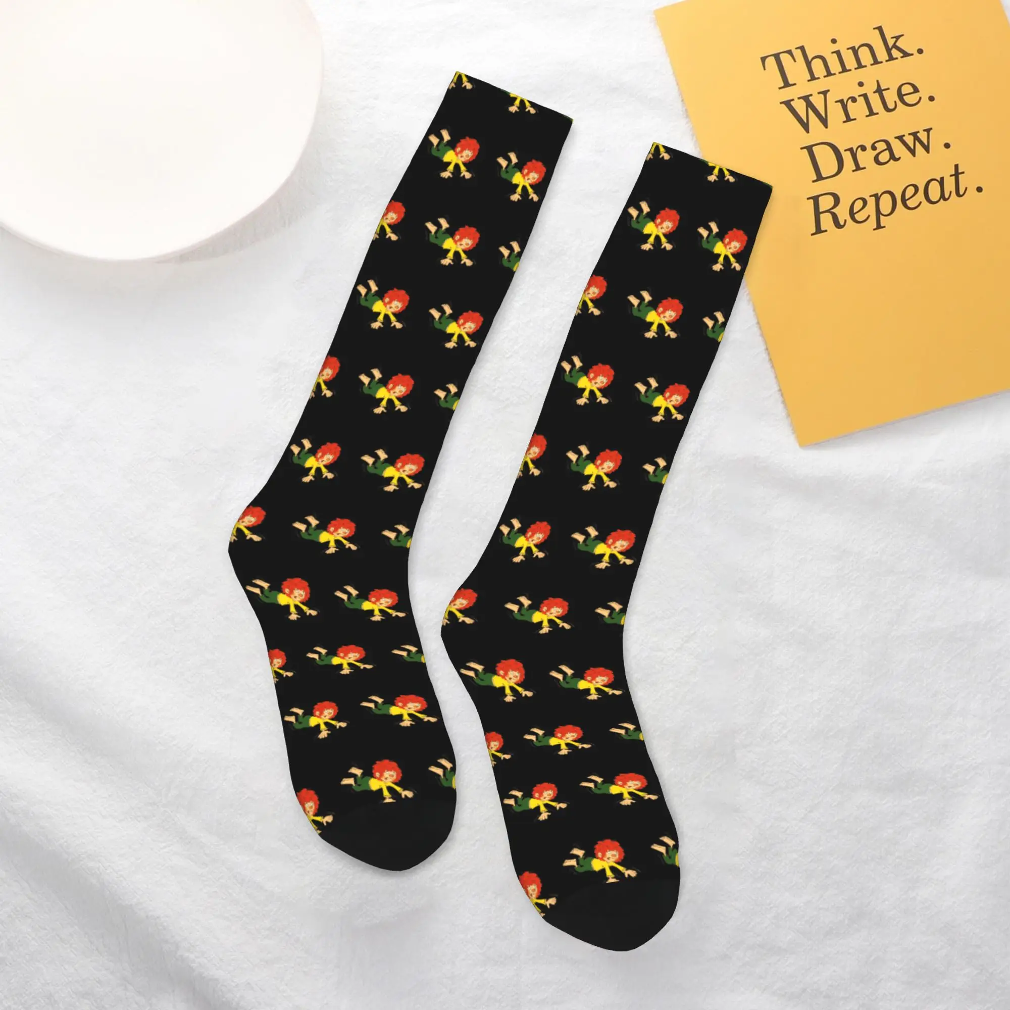 All Seasons Crew Stockings Pumuckl Falling Socks Harajuku Fashion Hip Hop Long Socks Accessories for Men Women Gifts