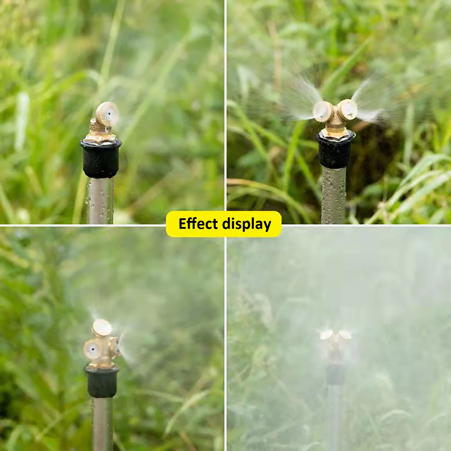 Brass Atomizing Sprayer 1/2/3/4 Nozzle Head Garden Lawn Watering Pesticide Spray Sprinkler Cooling System Agriculture Irrigation
