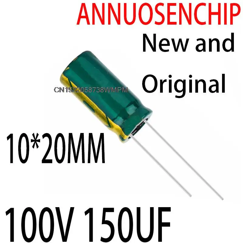 50PCS New ans Original High frequency CAP  105C low-impedance electrolytic CAP Capacity:150uf 100v  volume:10*20mm 100V 150UF