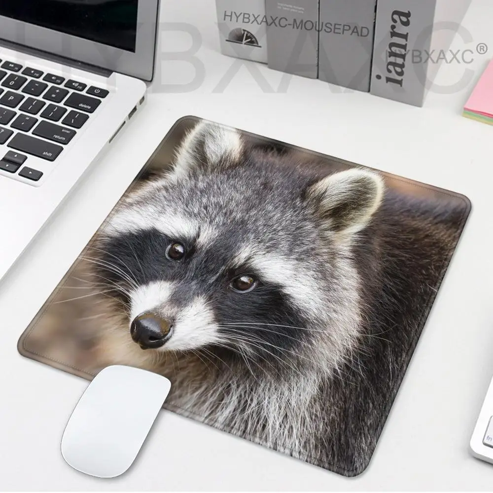 HYBXAXC Cute raccoon Cartoon Mouse Pad Multiple sizes Computer Office Game Table Mats Rubber Anti-slip Mousepads Small Desk Pad