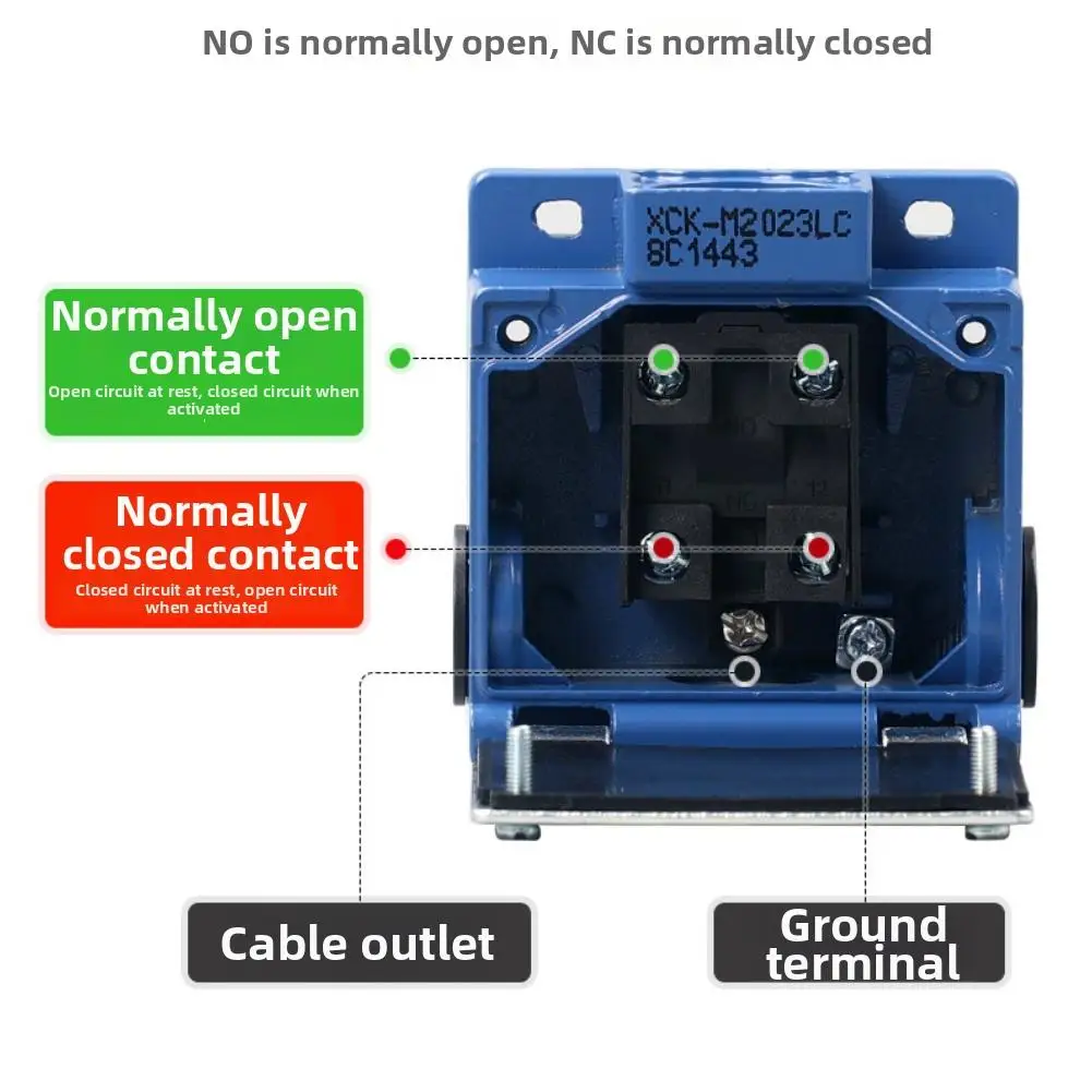 M115 Travel Switch IP66 Rated 240V 3A with Sealed Protection and High Conductivity Silver Alloy Contacts for Automation
