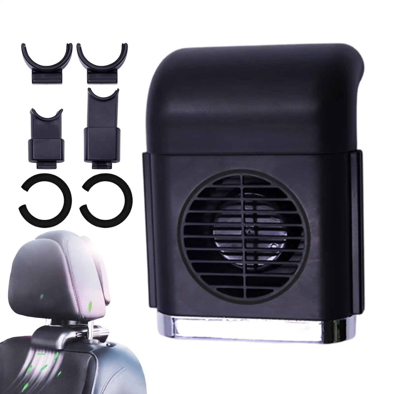 Car Seat Fan Plug-In Summer Appliance Backseat Air Blowing Fan For Adventure Travel Commuting Sedan Truck SUV RV Kids Elderly