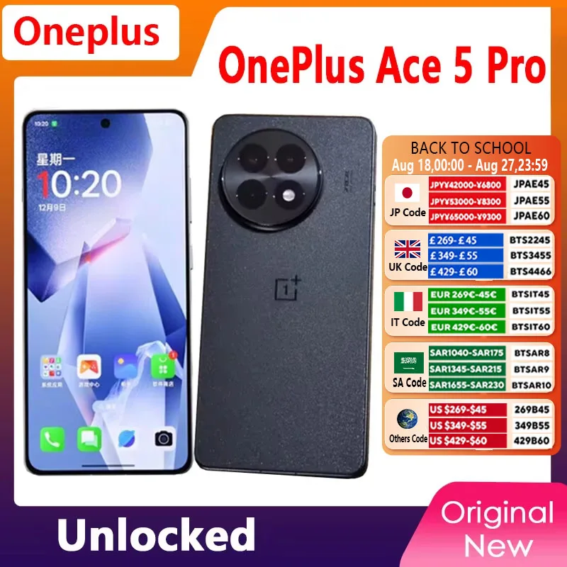 New OnePlus ACE 5 Pro 5G Smart Phone Unlocked Snapdragon 8 Elite