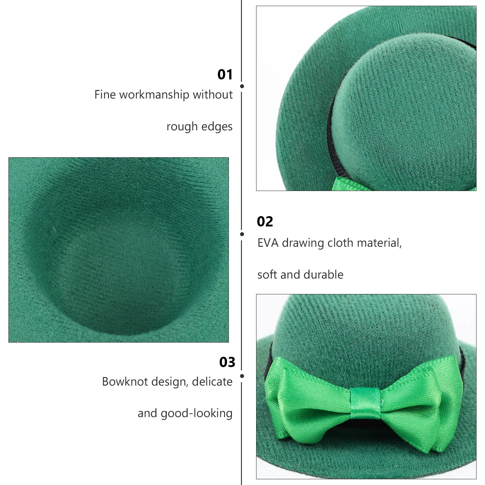 

5Pcs St Patrick's Day Wine Bottle Caps Mini Hats Props Ireland Party Decor Mini St. Patrick's Day Hats Wine Bottle Caps