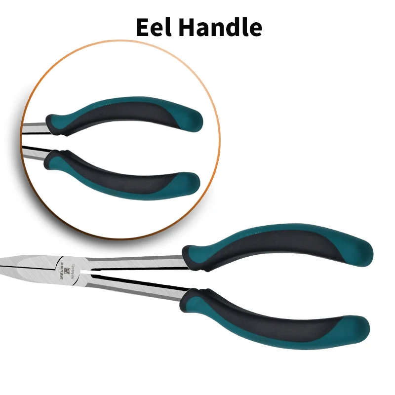 3pcs/ 4pcs/ 5pcs Needle Nose Pliers Long Reach Straight Pliers 25°/45°/90° Bent Nose Pliers O-Shaped Plier Circle for Machinist