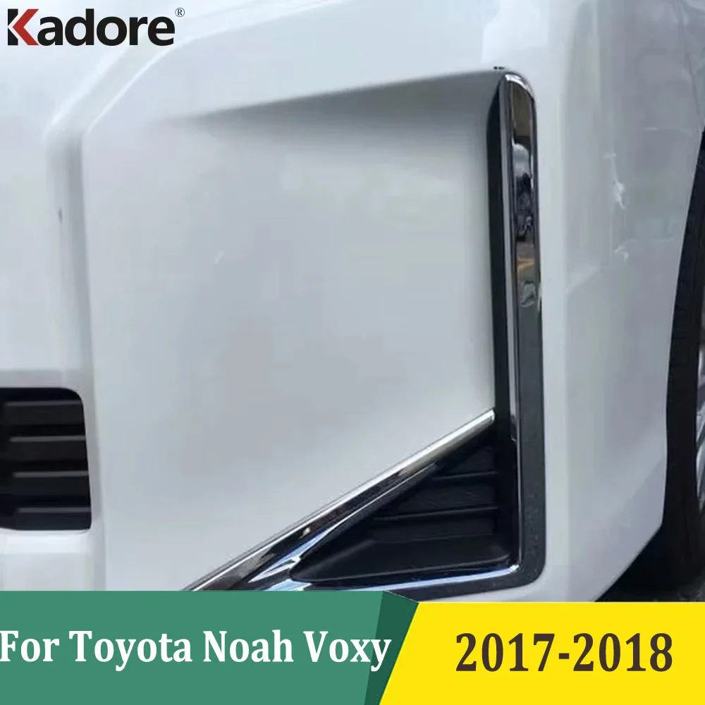 

For Toyota Noah Voxy 2017 2018 Chrome Front Foglights Cover Head Fog Light Lamp Trim Car Sticker Exterior Accessories