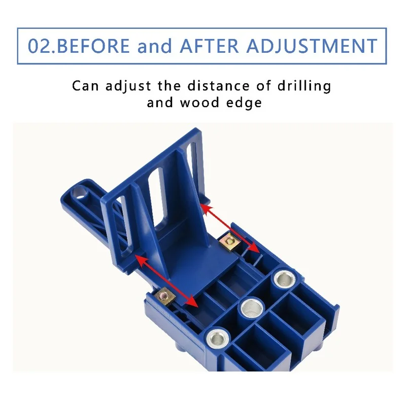 Wood Doweling Jig Punch Locator Drill Guide Handheld Woodworking Pocket Hole Jig Kit Drill Hole Puncher for Wood Dowel Joints