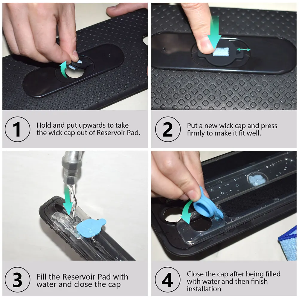 Bandeja molhada almofada do reservatório para irobot braava 320 380 380t 390 390t hortelã 4200 4205 5200 5200c esfregar robô aspirador de pó peças