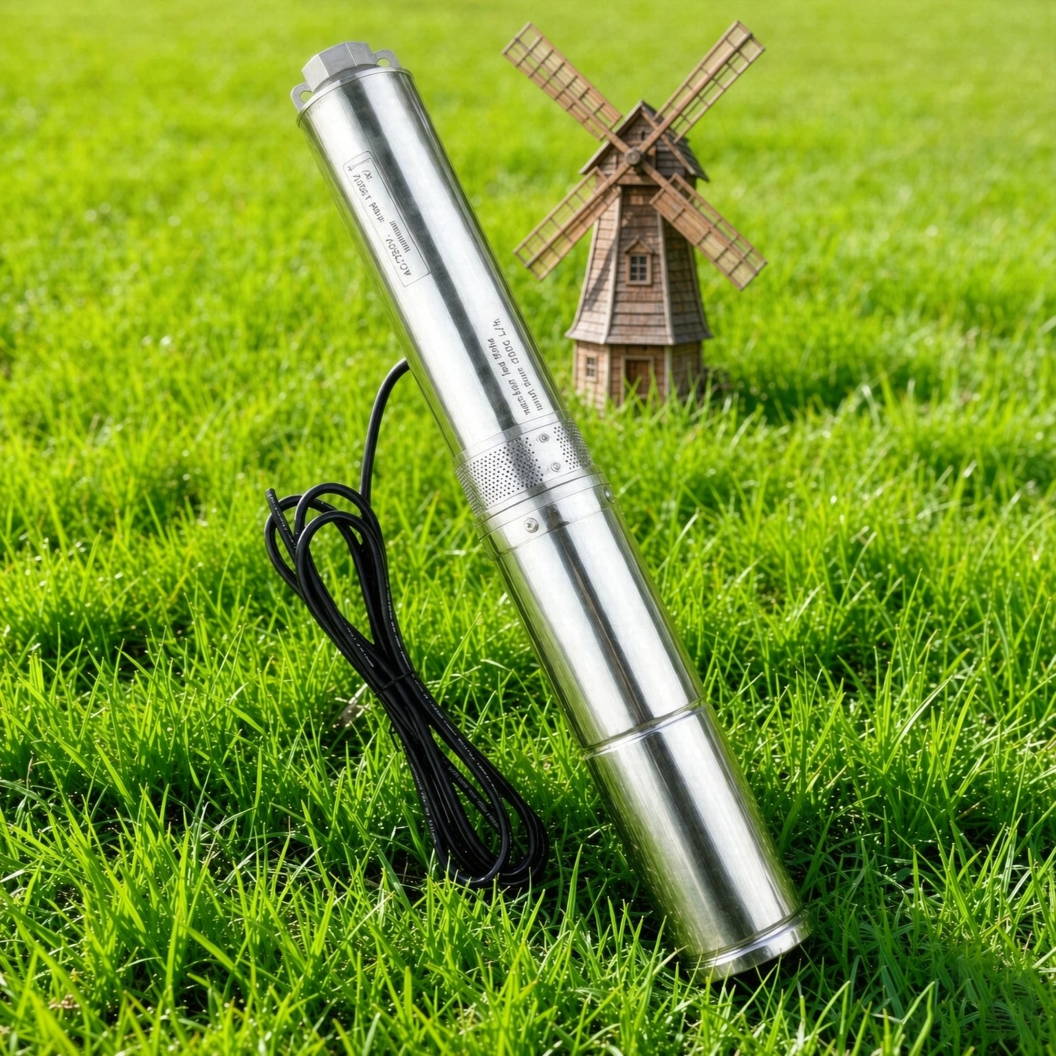 Bomba Sumergible Híbrida Solar y Red Eléctrica, Controlador MPPT Integrado, Funciona Día y Noche para Tu Sistema de Riego