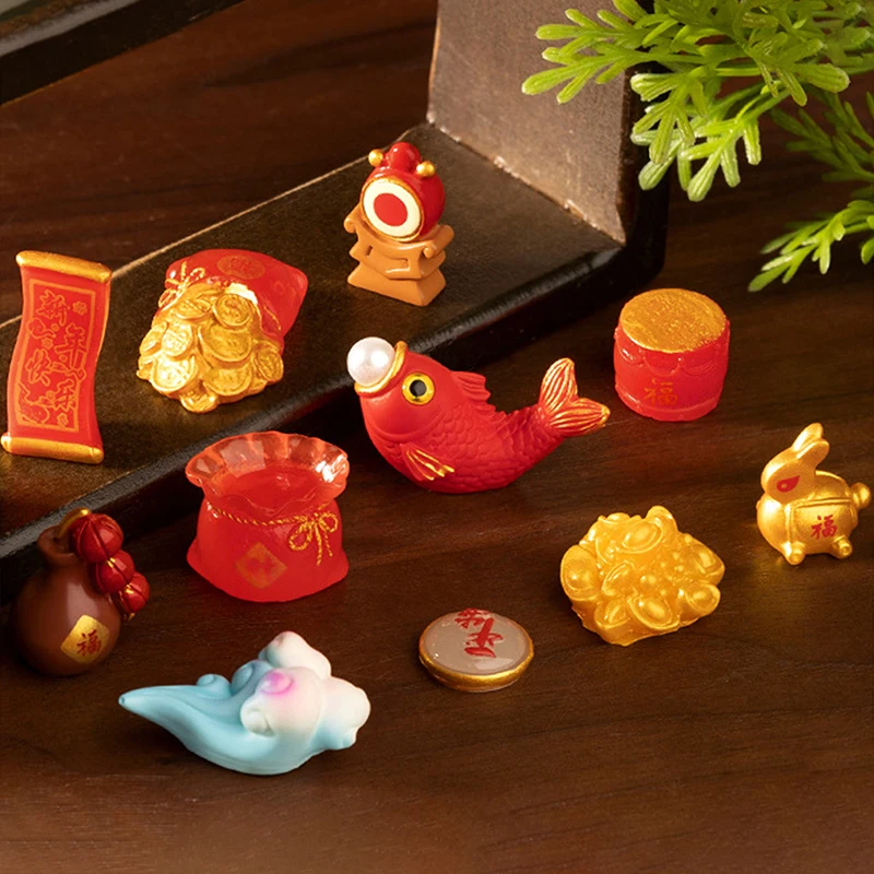 2025 New Year Lucky Money Bag Firecrackers Blessing Bag Cornucopia Ornament Chinese Style Fortune Micro Landscape Ornament