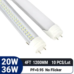 10pcs/lot 4ft 1200mm 20W 36W T8 LED Tube|G13 interface|High PF 0.95|Flicker-Free|Non-Dimmable |Energy Saving|replace fluorescent