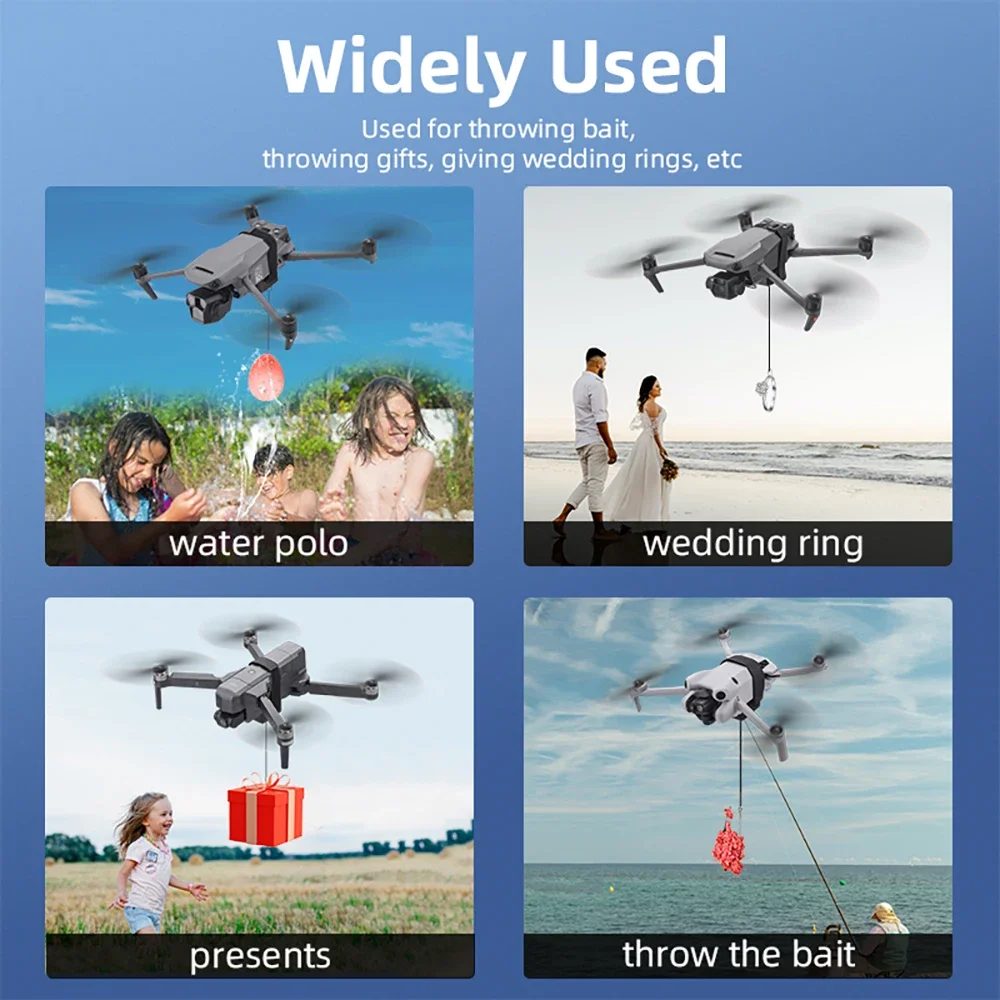 BRDRC 드론 에어드롭 시스템, DJI 매빅 프로, 매빅 3 프로, 에어 3, 장거리 투척 장치, 선물 원격 배송 소품