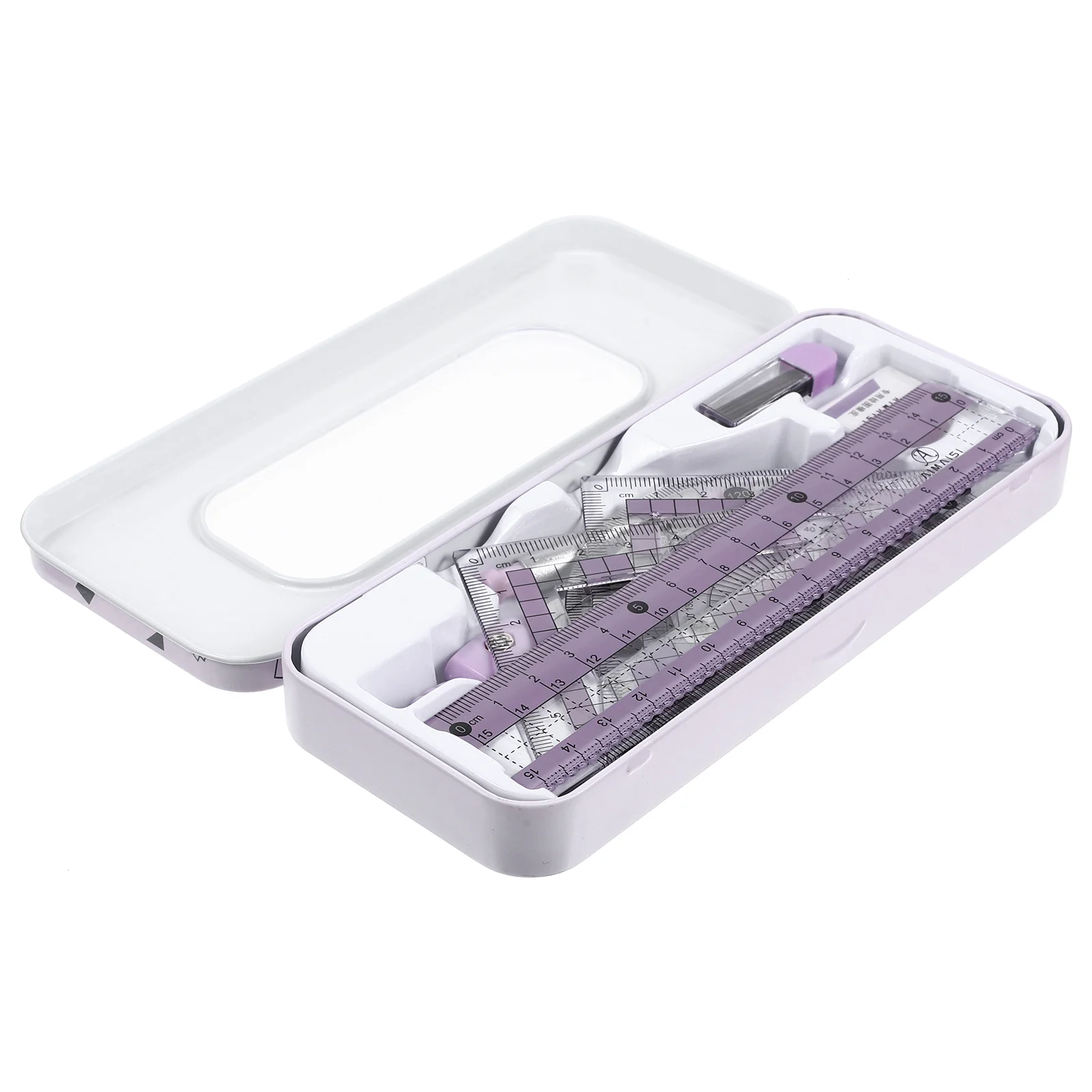 Ruler Set Drawing Stationery Protractor Multifunction Triangular Office