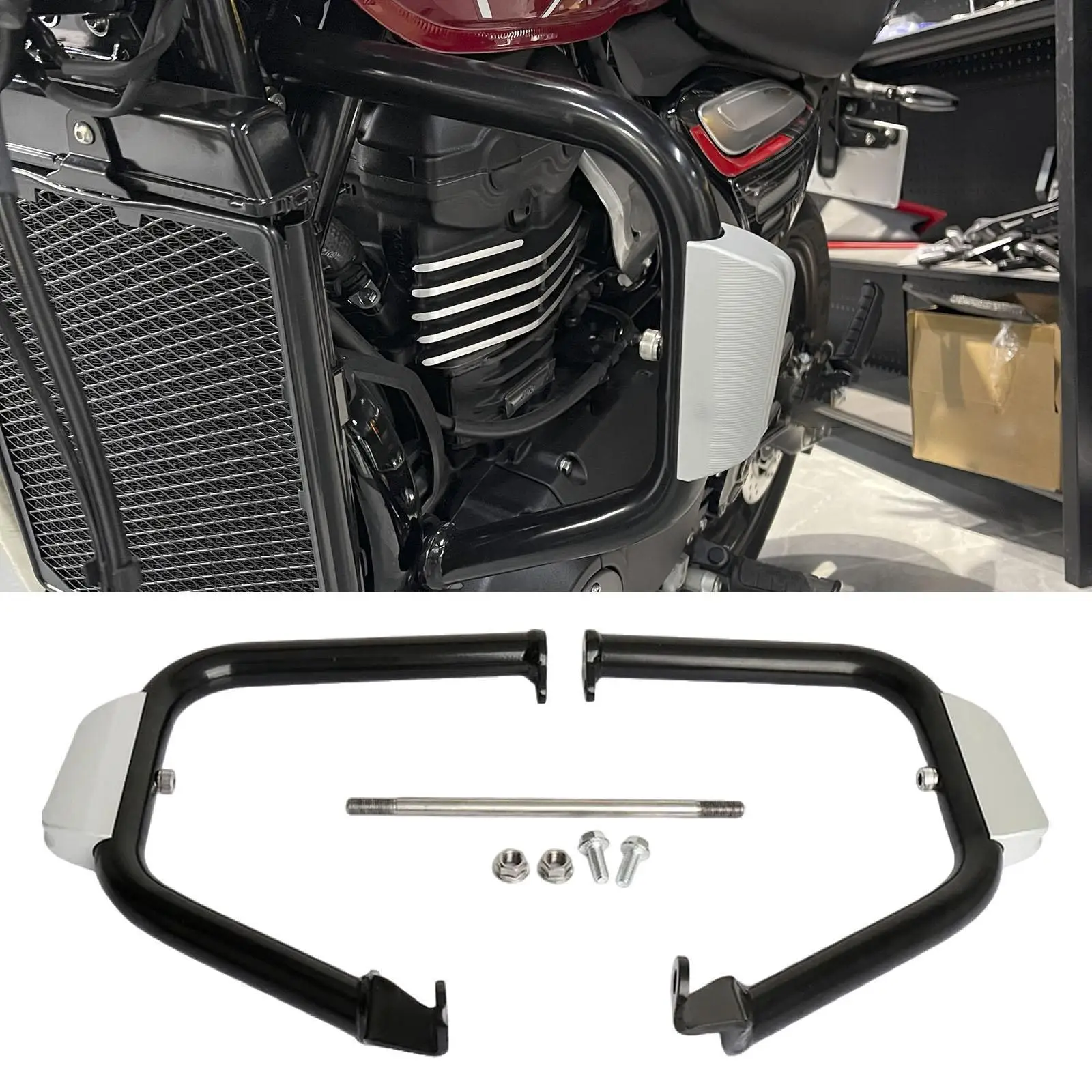 

Motorcycle Engine Bumper Kit Motorbike Accessories Easy to Install Protection Frame Kit for Scrambler400x 2024 Speed 400
