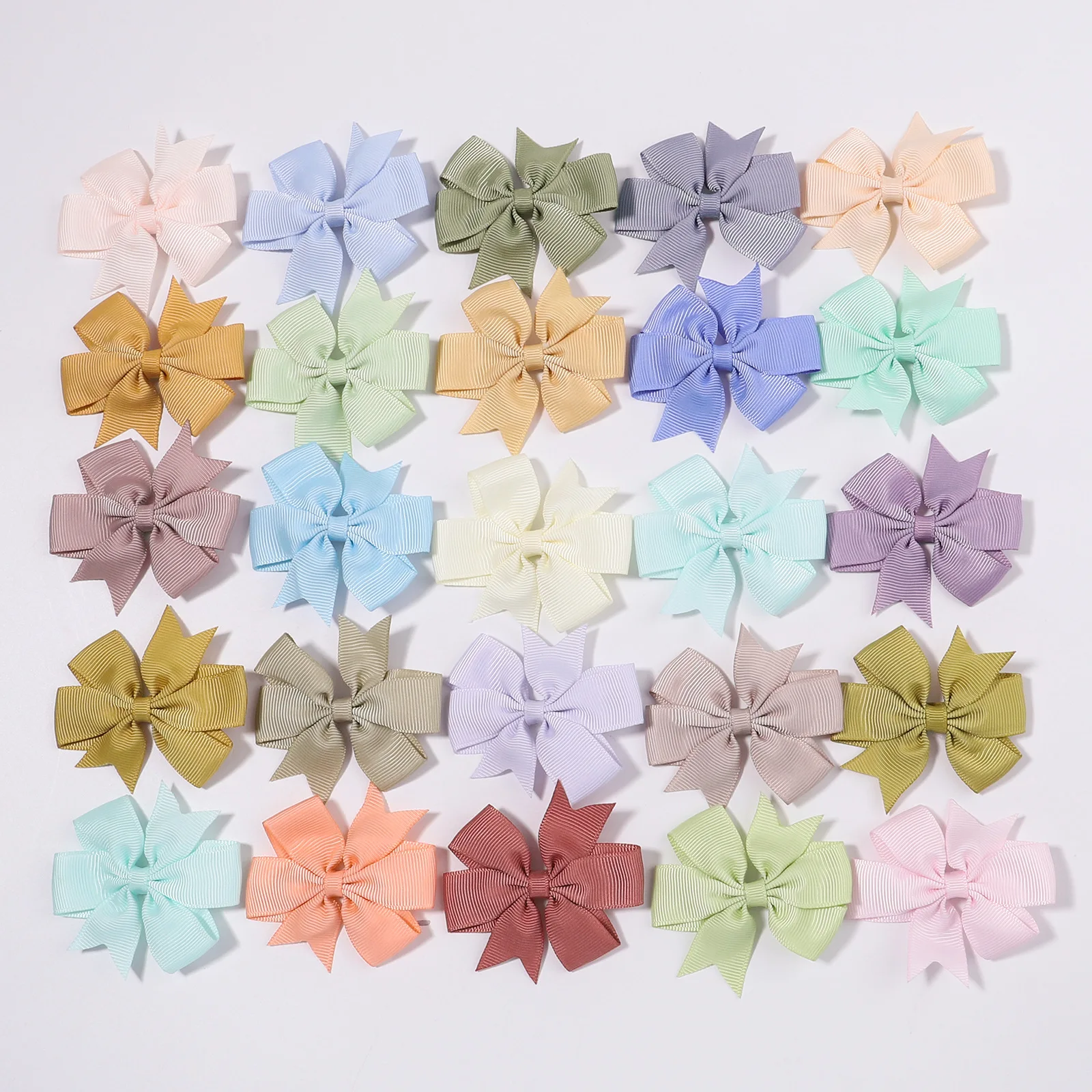 

240pc/lot New 2.4" Baby Girls Grosgrain Ribbon Bow Hair Clips Kid Ribbon Hair Bow Hairpin Children Alligator clips Barrette Bulk