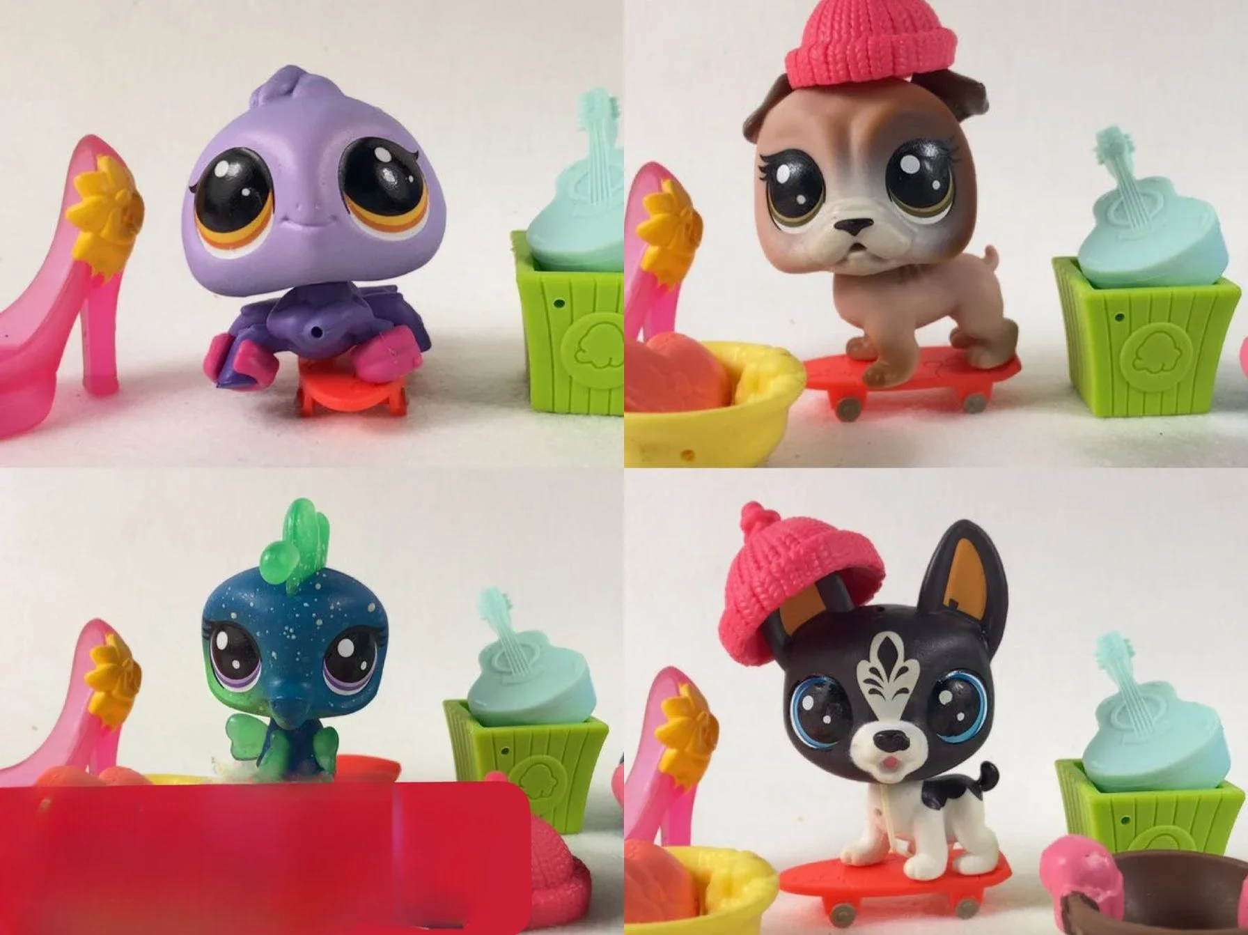 Figura de Anime Littest Petshop para niños, versión Q de dibujos animados, lindo adorno de animales Kawaii, accesorios de colección, muñeca de juguete