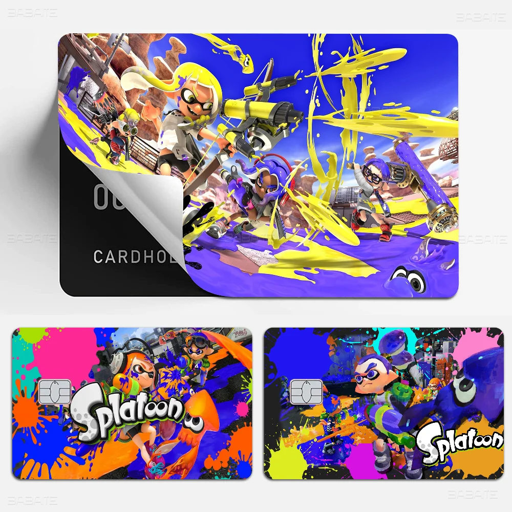 Game S-Splatoon Anmie Sticker Film Skin Cover for Credit Card Debit Bank Card Front