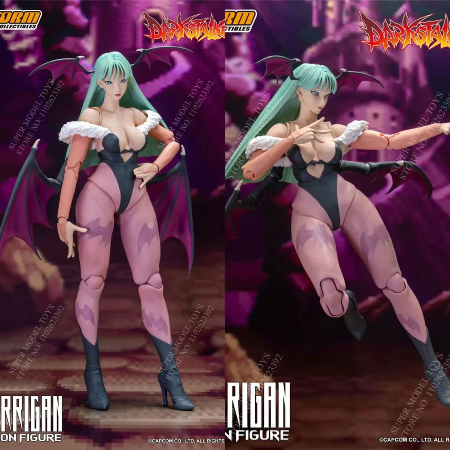 Vampire Figure Morrigan Aensland Anime Figure Morrigan Set Action Figurine Model Statue Doll Collection Decoration Toy Kids Gift