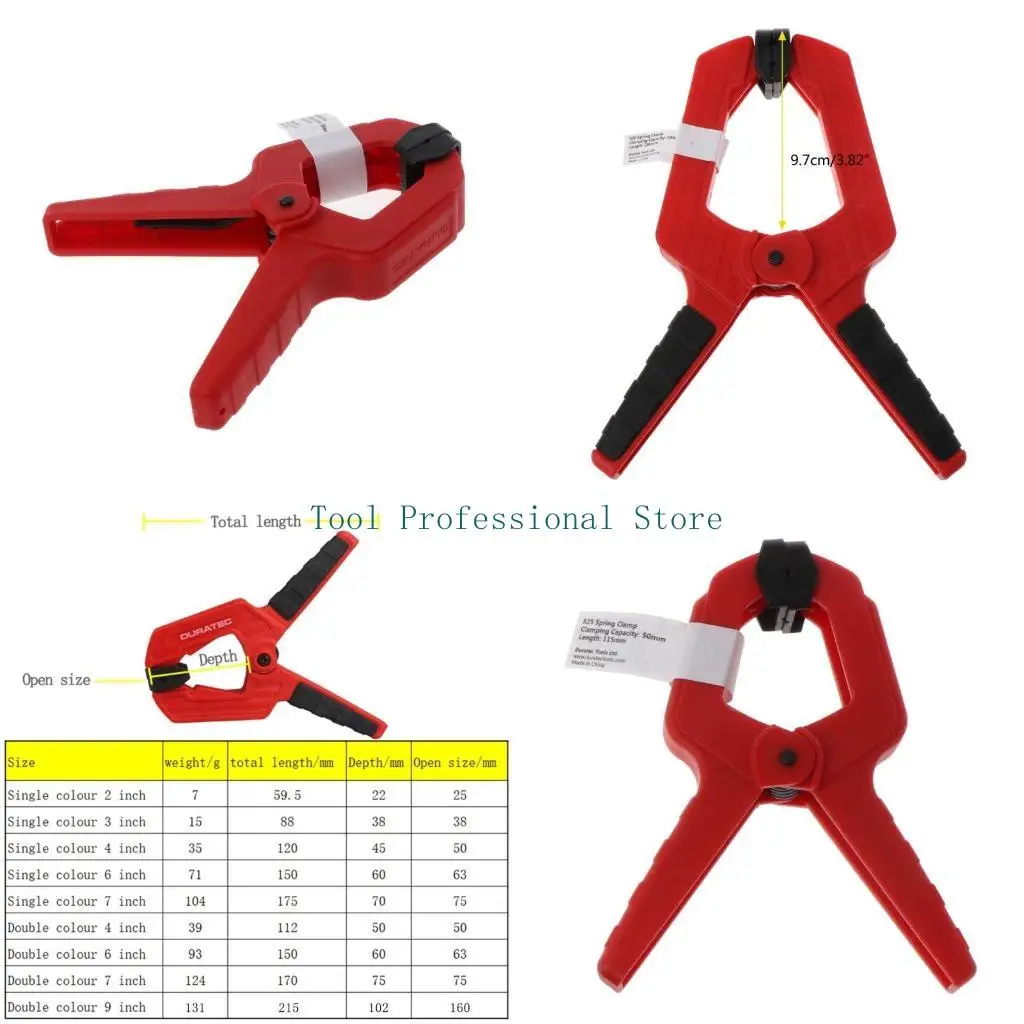 

57QF Powerful Clamping Force Big Spring Clamps Heavy Duty Plastic Woodworking Clamps Professional Carpenter Hand Tools