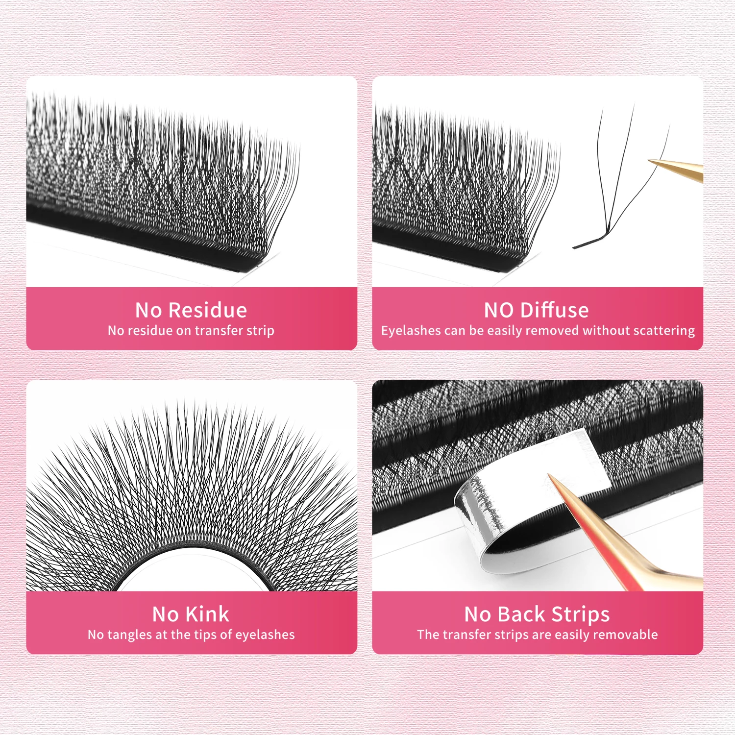 XIUSUZAKI L/LU/M Curl 3D W Lashes Extensions Automatic Flowering  Premade Volume Fans W Lashes Extensions Makeup Tools Suppliers