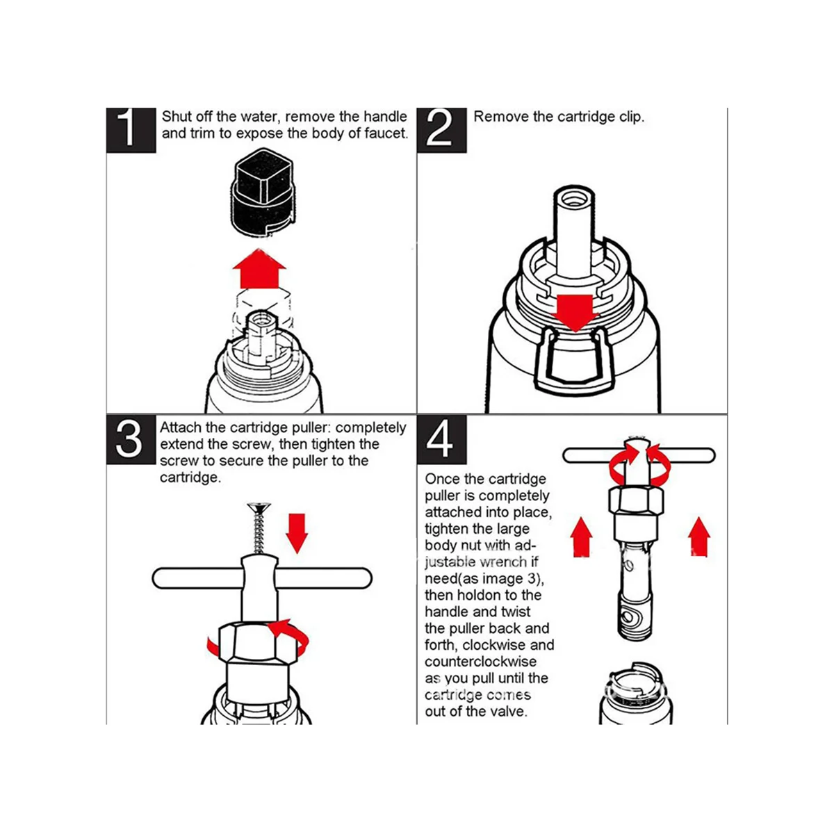 أداة إزالة ، مجتذب متوافق مع ل 1200 ، 1222 ، 1225 ، خراطيش مقبض واحد ، 2 قطعة ، 104421