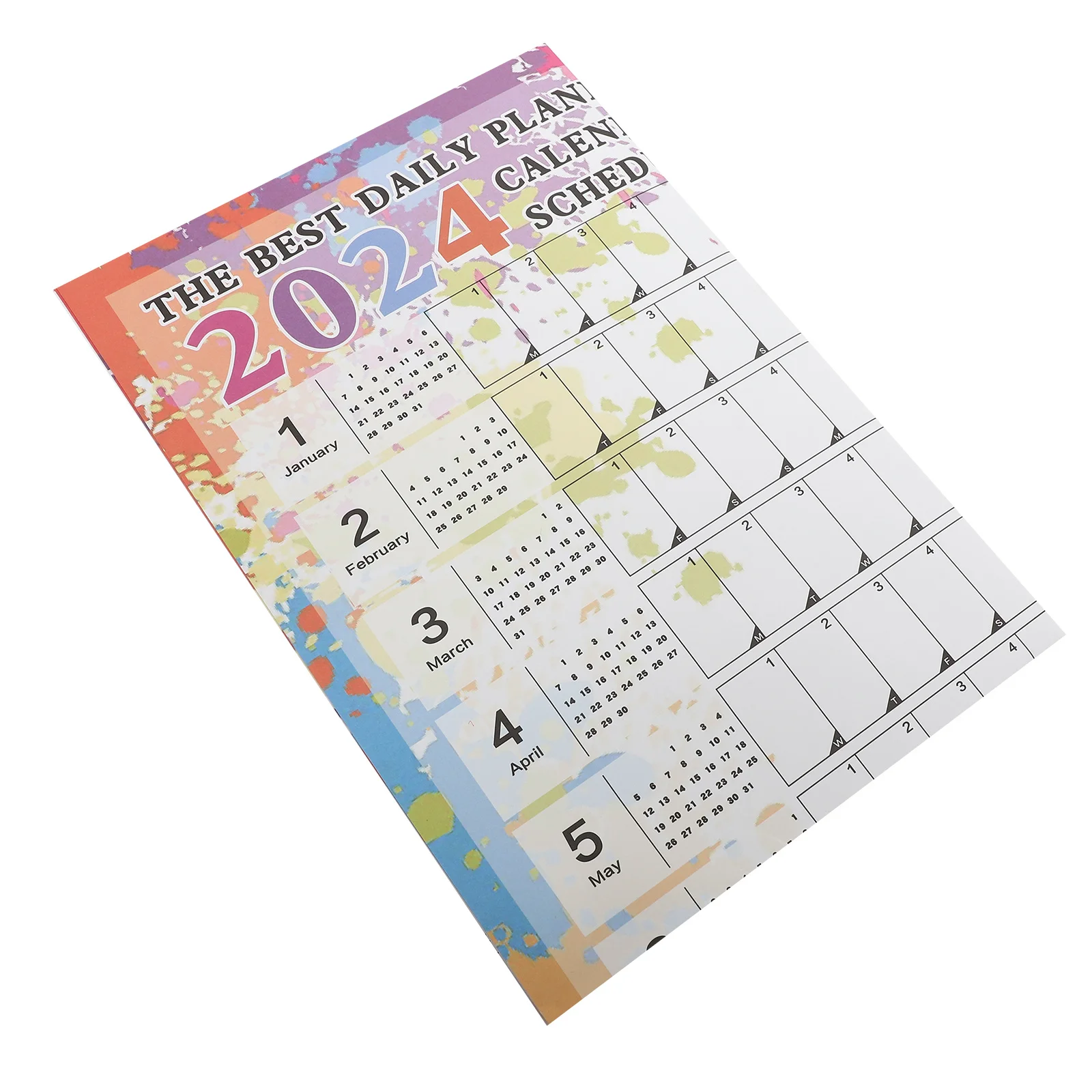 

1 комплект, настенный календарь, ежегодный планировщик, легкий органайзер на 2024 год, органайзер для ежедневного расписания, офиса, дома, общежития, экономия места, настенный календарь