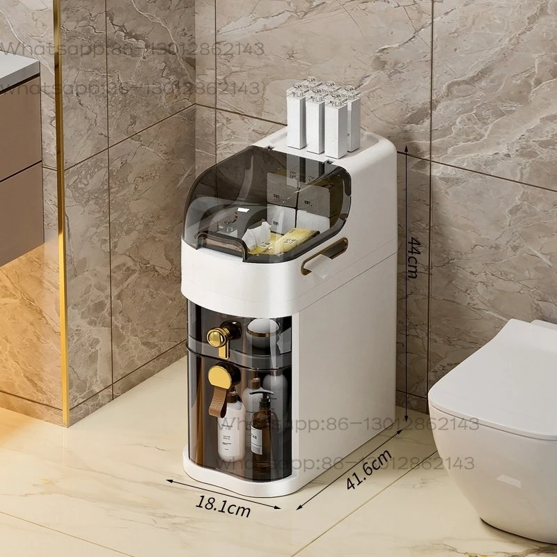 18CM wide toilet rack crevice storage cabinet drawer bathroom crevice locker toilet toilet side cabinet