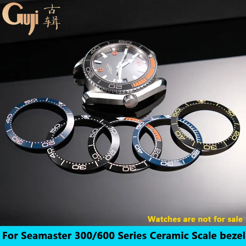 For Omega Seamaster 300 Series Ceramic Ring Watch Seamaster 600 Quarter Orange Ceramic Scale Ring Watch Outer Ring Accessories