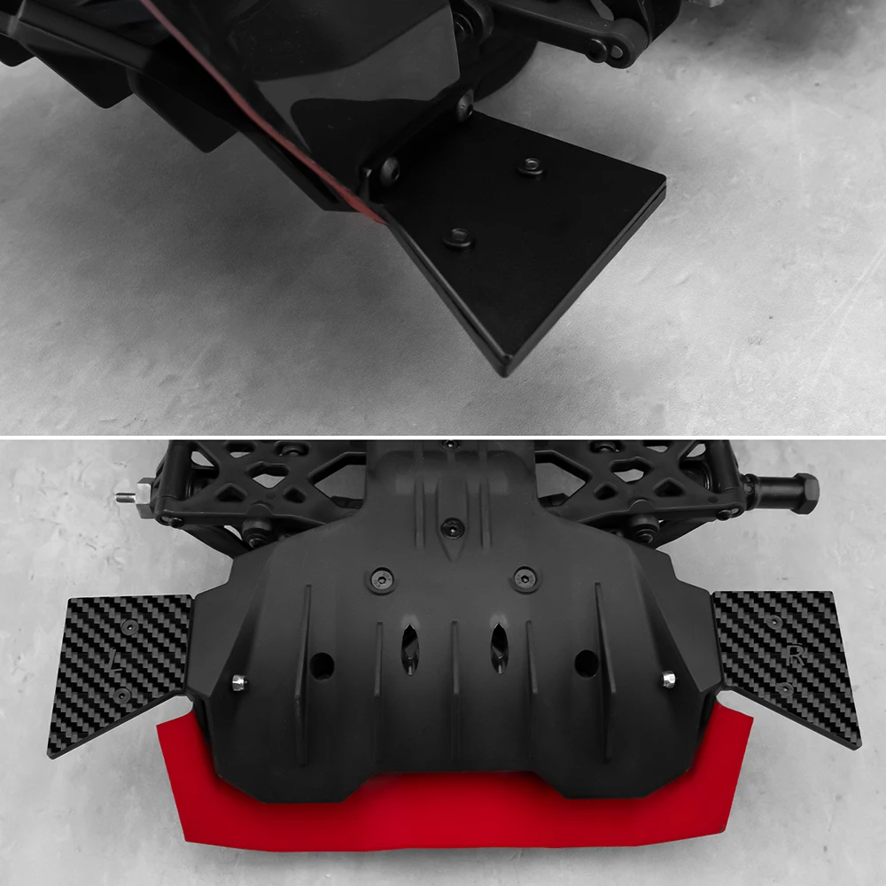 AXSPEED-Juego de protector inferior de placa de deslizamiento de chasis de fibra de carbono para piezas de mejora 1/8 A-RRMA VENDETTA 3S