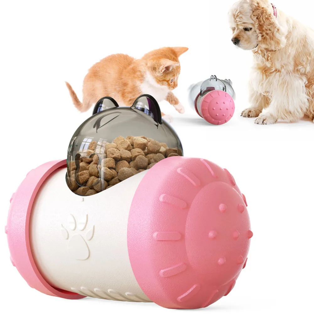 Hunde-Puzzle-Feederball, wackelnder Leckerli-Spender-Spielzeug – interaktiver, selbstspielender Kauball für Welpen und kleine/mittlere Hunde zum Langsam