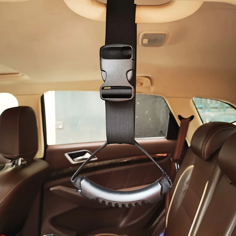 2 dispositivi per auto con maniglia per auto, supportano gli anziani per porta, cinghia di alimentazione automobilistica per anziani, impugnatura di assistenza principale