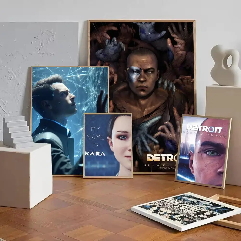 D-Detroit B-Become Human Hot ANIME Poster Wall art print art suitable for living room bedroom bar parlor home decor gift