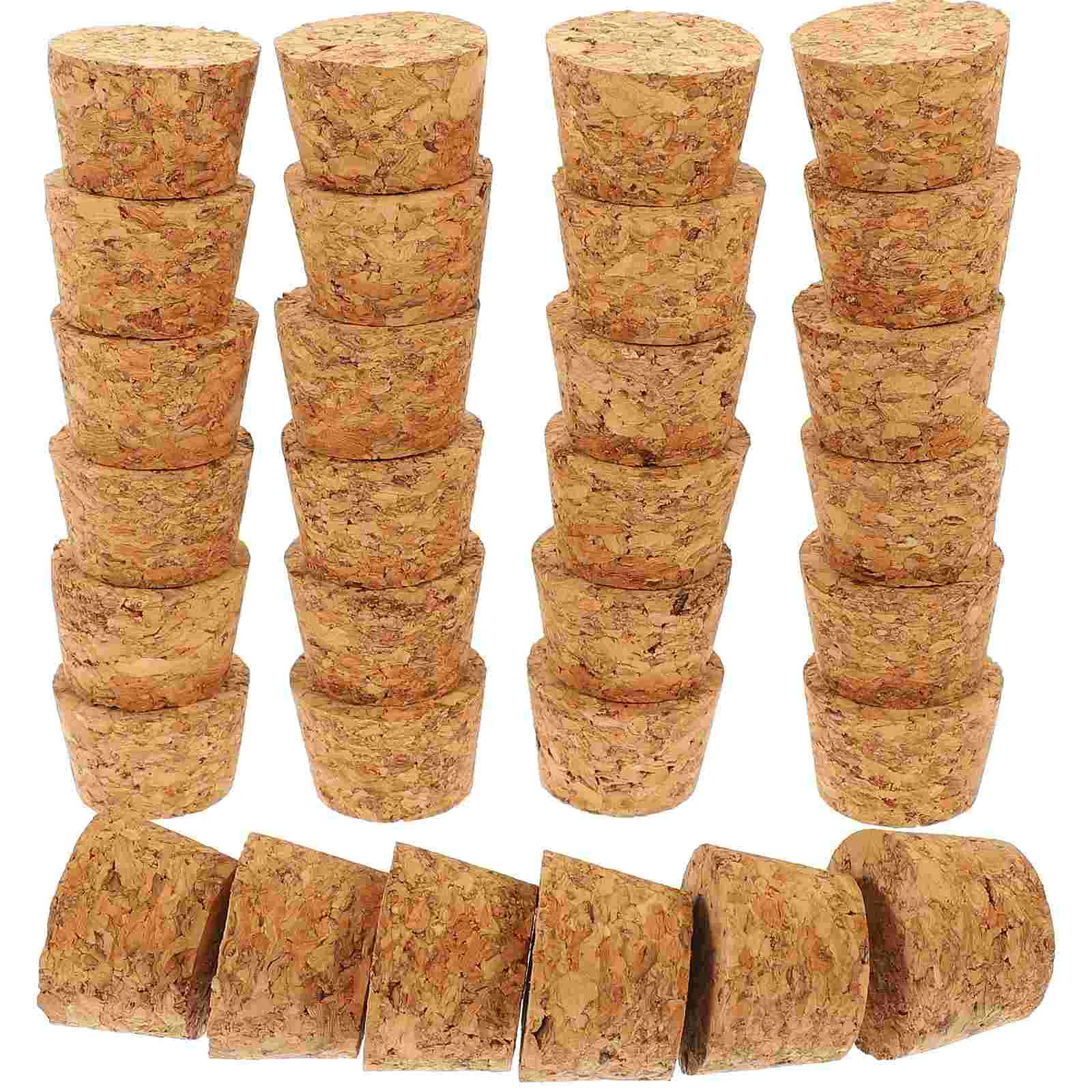 30 Pcs Glass Bottle Cork Corks Caps for Crafts Wooden Stopper Stoppers Man Corkboard