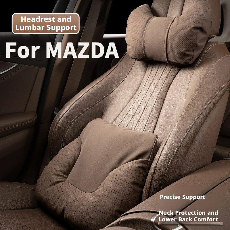 Breathable Auto Seat Neck Cushion Waist Support Pillow Suitable for Mazda CX-5 CX-50 CX-70 CX-90 Mazda 3 CX-30 MX-5 Auto Decor
