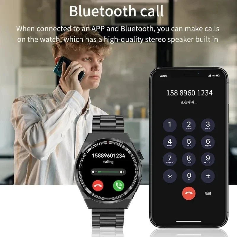 Ola Esporte Smart Watch Gt5pro Men Women Bluetooth Call Phone SmartWatch GPS DIY Watch Face Heart Rate Health Monitor Waterproof
