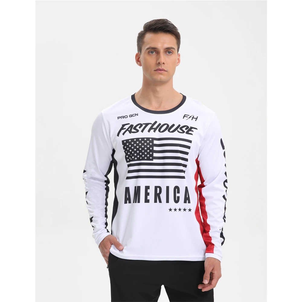 2024 New Men\'s Downhill Jerseys Mountain Bike MTB Shirts Offroad Motorcycle Jersey Motocross Sportwear Clothing Bike
