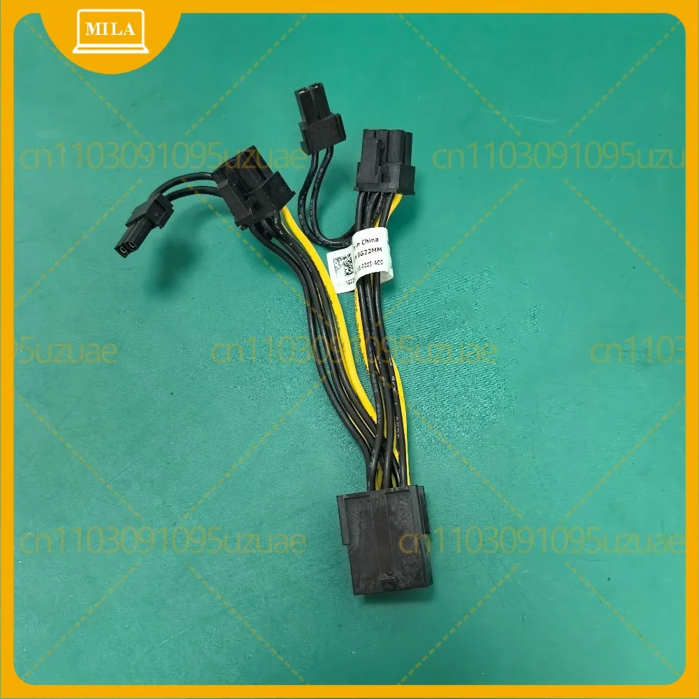 2Pcs For Dell Desktop Workstation GPU Power Supply Cable Single 8Pin Female to Double 6 + 2Pin Male G22MM