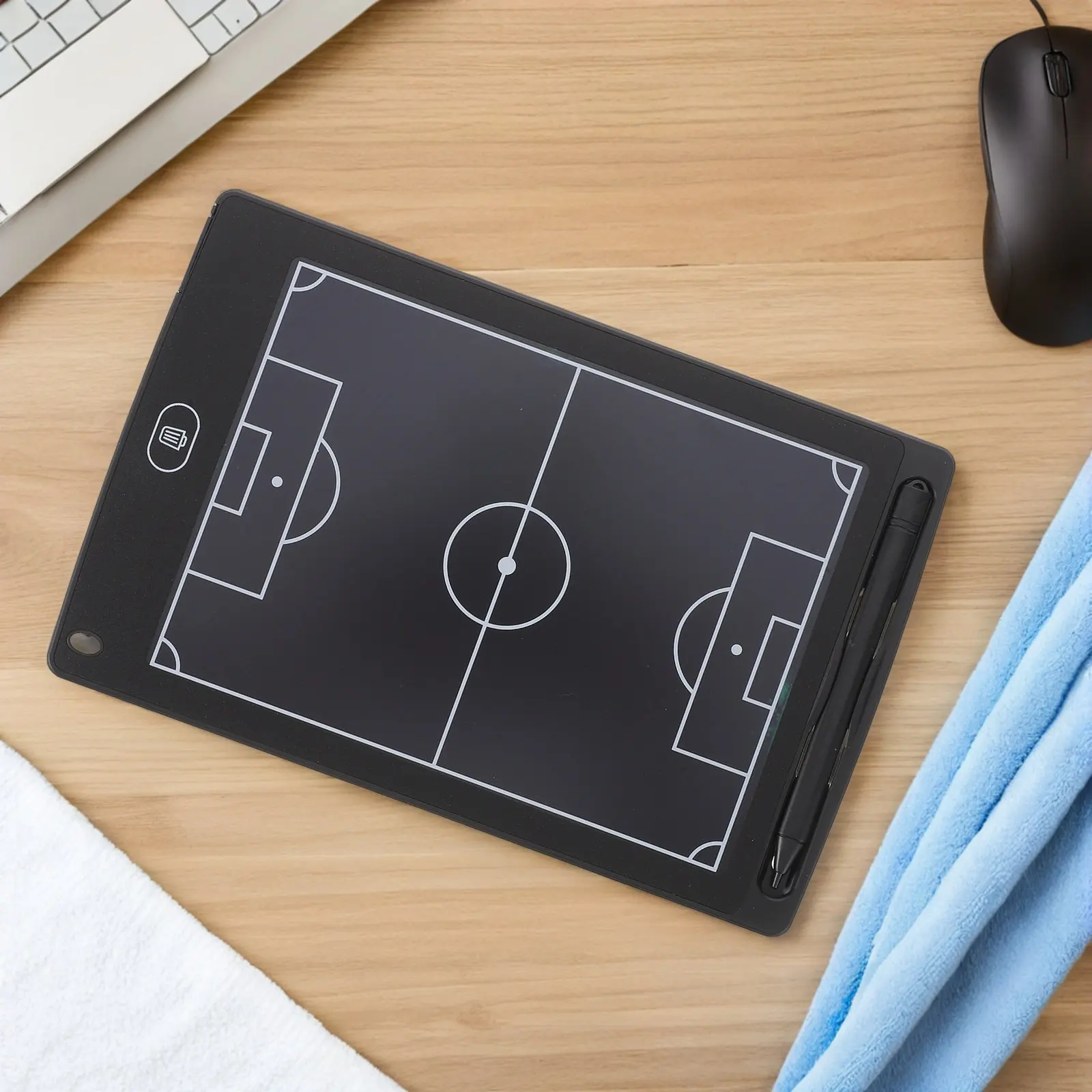 

Football Coaching Board, Electronic Soccer Clipboard Dry Erase Reusable Portable Training Equipment Strategy Planning