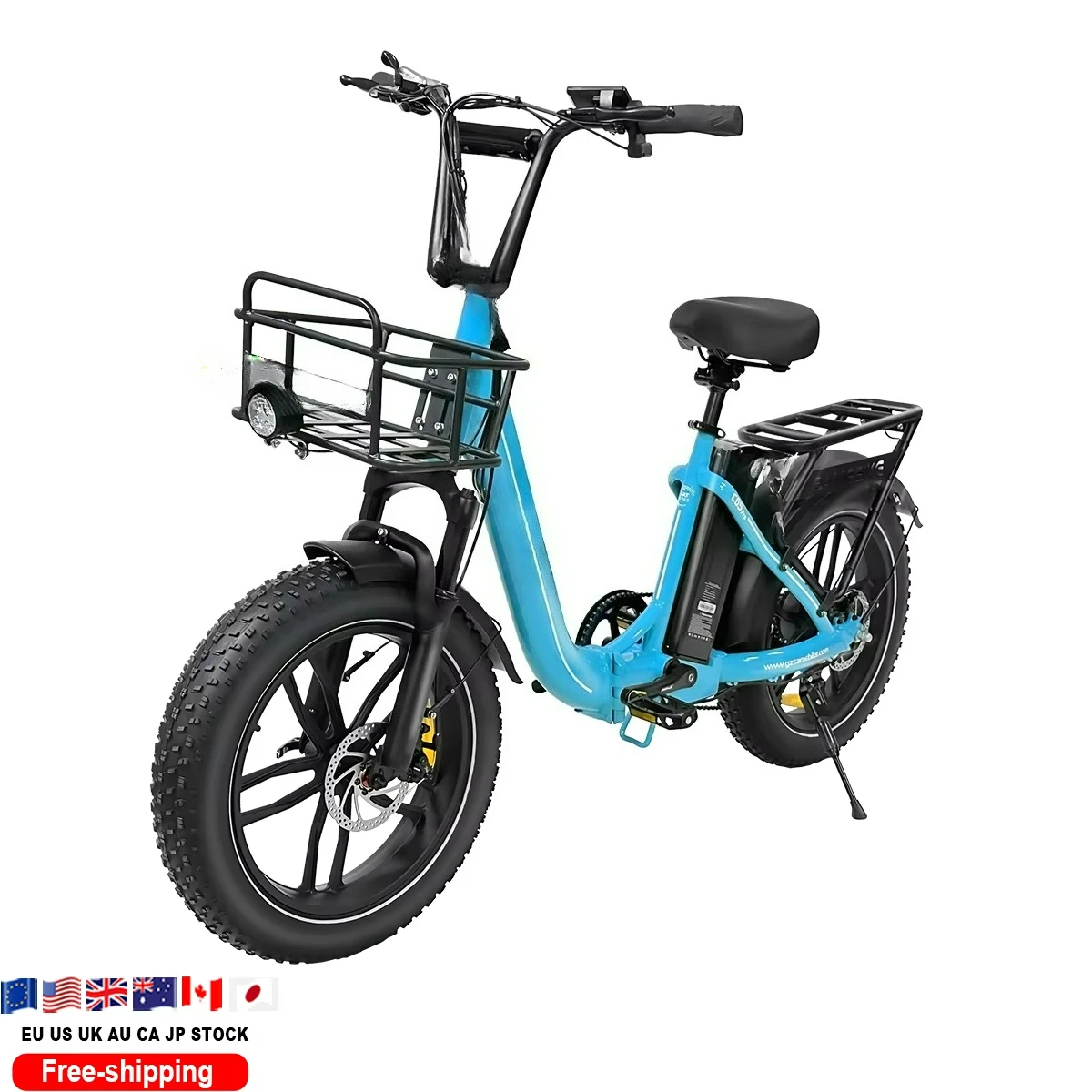 EU Warehouse C05 Pro 20 Inch Electric City Bike 250w Rear Hub Motor 36V 13AH Lithium Battery Cheap Folding E-Bike Fat Tire Ebike