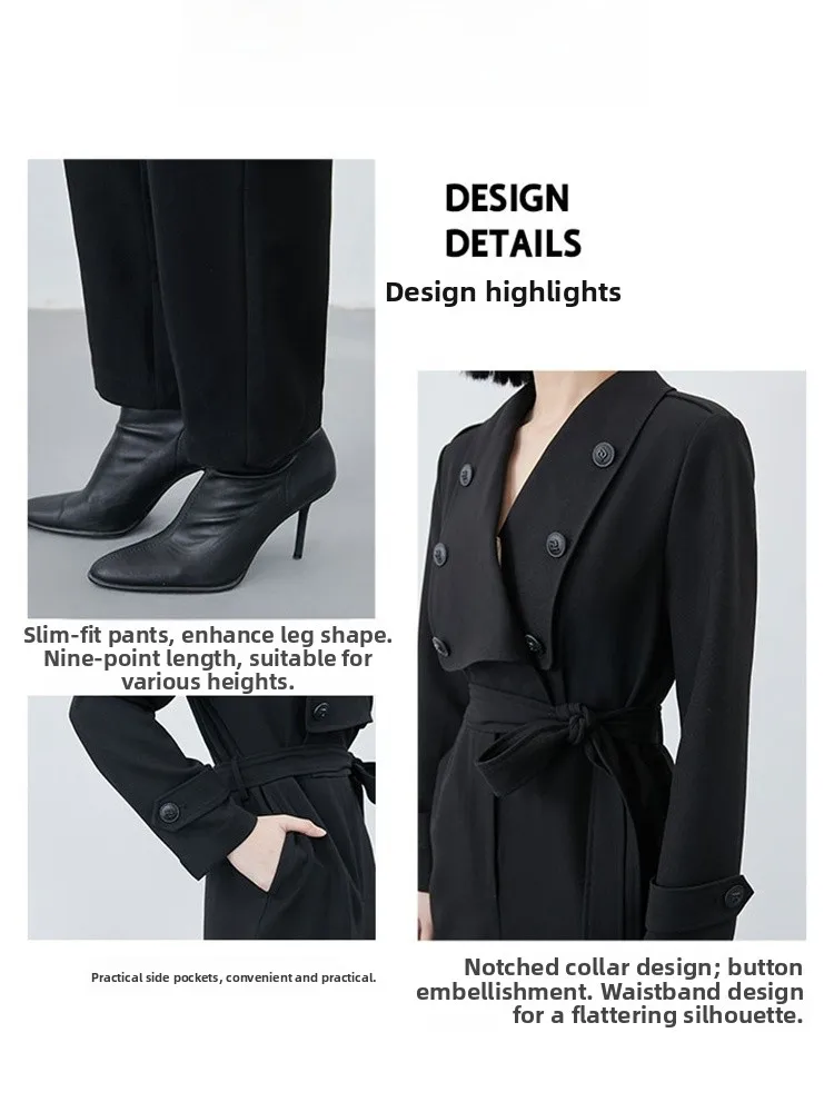   Tuta Intera Primaverile Estiva con Pantaloni a Carota, Tessuto Leggero in Poliestere, Comoda Tuta da Donna per il Lavoro