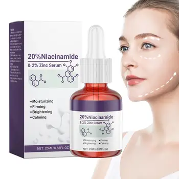 25ml 25% Niacinamide Essence éclaircissante acide hyaluronique Anti-âge rides blanchissant hydratant sérum visage soins de la peau